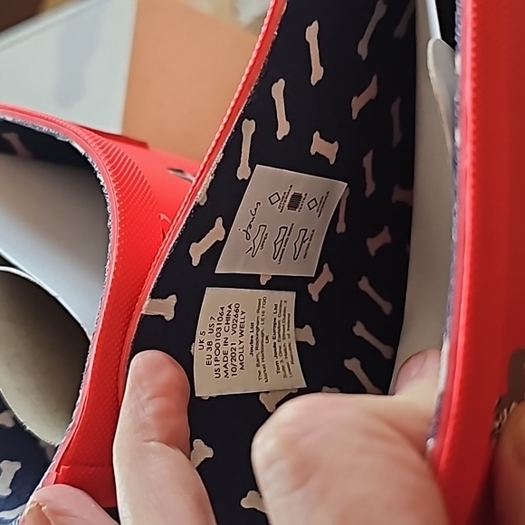 New JOULES  Molly Welly Hikedogs rubber waterproof boots wellies!  7 - Picture 7 of 10